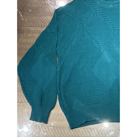 Mens Sweater Grandpa Golf Fathers Vintage Croft & Barrow Argyle Green Size Large - Picture 4 of 8